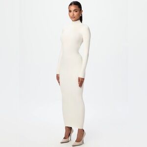 Naked Wardrobe Knit Sweater Corset Maxi Dress
